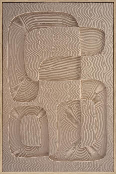 3D wall decoration 80x120cm Organic earth tone