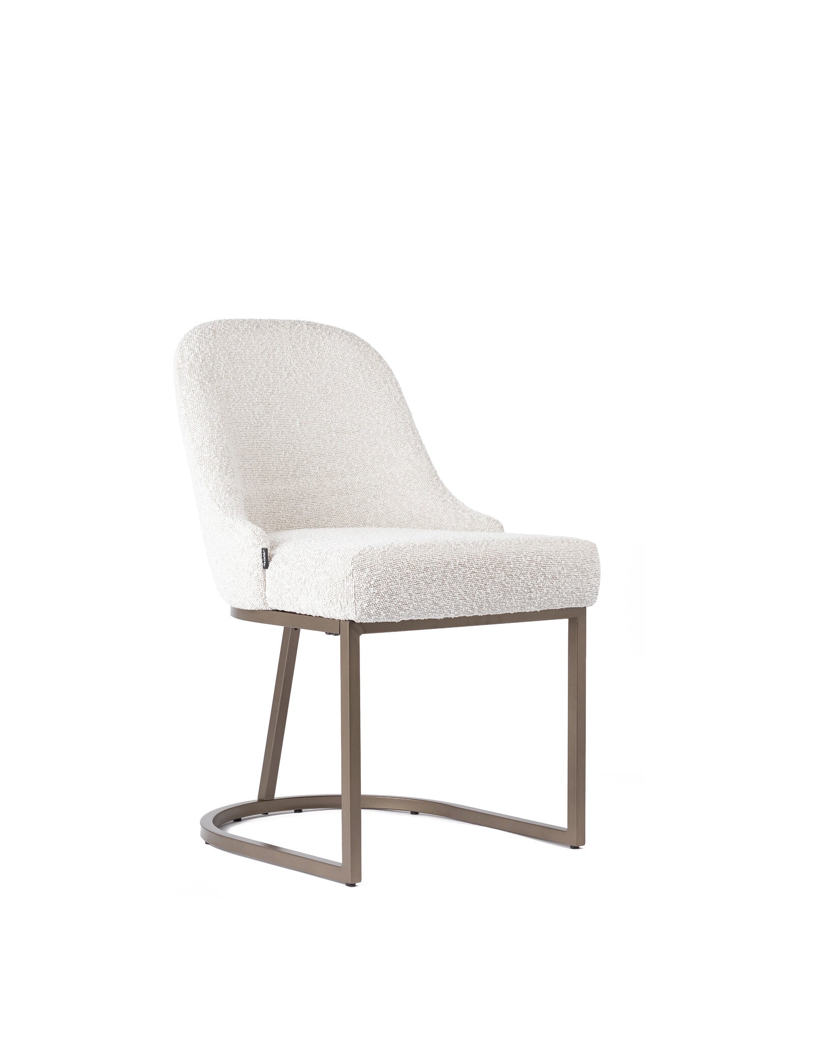 Dining Chair Bouclé - Bronze Legs