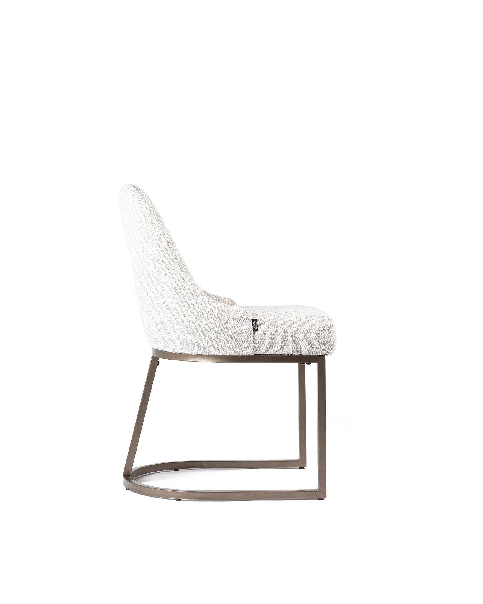 Dining Chair Bouclé - Bronze Legs